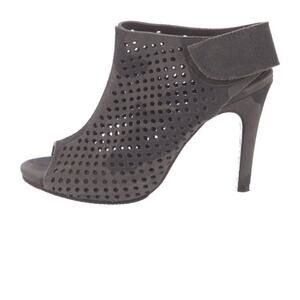 Pedro Garcia Gray Suede Leather Camo Peep Toe Heels Shoes Women’s 36 US 6
